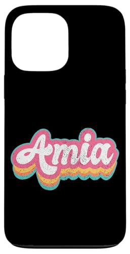 Amia Vorname Mädchen Vintage 70er 80er Jahre Personalisiert Hülle für iPhone 13 Pro Max Amia Vorname Mädchen Vintage 70er 80er Jahre Personalisiert Hülle für iPhone 13 Pro Max von Retro Groovy Name Mothers Day outfit For Women