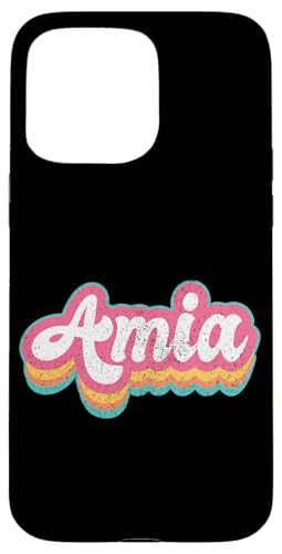 Amia Vorname Mädchen Vintage 70er 80er Jahre Personalisiert Hülle für iPhone 15 Pro Max Amia Vorname Mädchen Vintage 70er 80er Jahre Personalisiert Hülle für iPhone 15 Pro Max von Retro Groovy Name Mothers Day outfit For Women