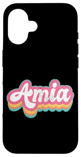 Amia Vorname Mädchen Vintage 70er 80er Jahre Personalisiert Hülle für iPhone 16 Amia Vorname Mädchen Vintage 70er 80er Jahre Personalisiert Hülle für iPhone 16 von Retro Groovy Name Mothers Day outfit For Women