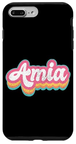 Amia Vorname Mädchen Vintage 70er 80er Jahre Personalisiert Hülle für iPhone 7 Plus/8 Plus Amia Vorname Mädchen Vintage 70er 80er Jahre Personalisiert Hülle für iPhone 7 Plus/8 Plus von Retro Groovy Name Mothers Day outfit For Women