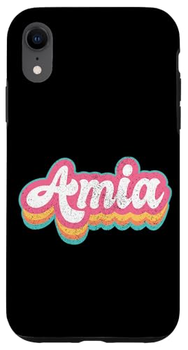 Amia Vorname Mädchen Vintage 70er 80er Jahre Personalisiert Hülle für iPhone XR Amia Vorname Mädchen Vintage 70er 80er Jahre Personalisiert Hülle für iPhone XR von Retro Groovy Name Mothers Day outfit For Women