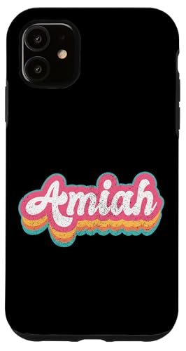 Amiah Vorname Mädchen Vintage 70er 80er Jahre Personalisiert Hülle für iPhone 11 Amiah Vorname Mädchen Vintage 70er 80er Jahre Personalisiert Hülle für iPhone 11 von Retro Groovy Name Mothers Day outfit For Women