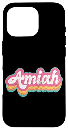 Amiah Vorname Mädchen Vintage 70er 80er Jahre Personalisiert Hülle für iPhone 16 Pro Amiah Vorname Mädchen Vintage 70er 80er Jahre Personalisiert Hülle für iPhone 16 Pro von Retro Groovy Name Mothers Day outfit For Women