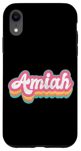 Amiah Vorname Mädchen Vintage 70er 80er Jahre Personalisiert Hülle für iPhone XR Amiah Vorname Mädchen Vintage 70er 80er Jahre Personalisiert Hülle für iPhone XR von Retro Groovy Name Mothers Day outfit For Women
