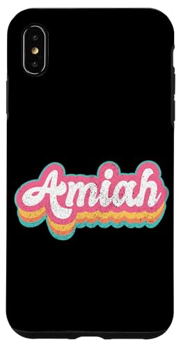 Amiah Vorname Mädchen Vintage 70er 80er Jahre Personalisiert Hülle für iPhone XS Max Amiah Vorname Mädchen Vintage 70er 80er Jahre Personalisiert Hülle für iPhone XS Max von Retro Groovy Name Mothers Day outfit For Women