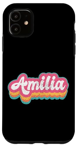 Amilia Vorname Mädchen Vintage 70er 80er Jahre Personalisiert Hülle für iPhone 11 Amilia Vorname Mädchen Vintage 70er 80er Jahre Personalisiert Hülle für iPhone 11 von Retro Groovy Name Mothers Day outfit For Women