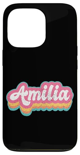 Amilia Vorname Mädchen Vintage 70er 80er Jahre Personalisiert Hülle für iPhone 13 Pro von Retro Groovy Name Mothers Day outfit For Women