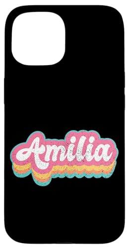 Amilia Vorname Mädchen Vintage 70er 80er Jahre Personalisiert Hülle für iPhone 15 Amilia Vorname Mädchen Vintage 70er 80er Jahre Personalisiert Hülle für iPhone 15 von Retro Groovy Name Mothers Day outfit For Women