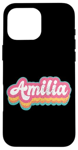 Amilia Vorname Mädchen Vintage 70er 80er Jahre Personalisiert Hülle für iPhone 16 Pro Max Amilia Vorname Mädchen Vintage 70er 80er Jahre Personalisiert Hülle für iPhone 16 Pro Max von Retro Groovy Name Mothers Day outfit For Women