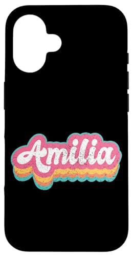 Amilia Vorname Mädchen Vintage 70er 80er Jahre Personalisiert Hülle für iPhone 16 Amilia Vorname Mädchen Vintage 70er 80er Jahre Personalisiert Hülle für iPhone 16 von Retro Groovy Name Mothers Day outfit For Women
