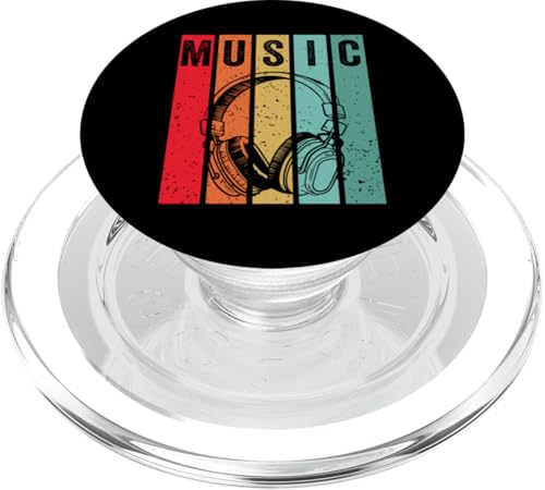 Vintage Elektronische Musik Liebhaber DJ Retro Kopfhörer Männer Frauen PopSockets PopGrip für MagSafe von Retro Headphones For Men Boys Women Kids Co.