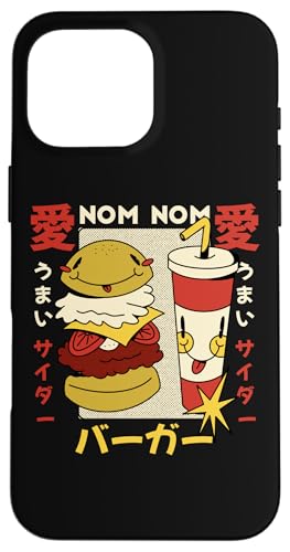 NOM NOM Kawaii Burger Japanisches Essen Anime Vintage Cartoon Hülle für iPhone 16 Pro Max NOM NOM Kawaii Burger Japanisches Essen Anime Vintage Cartoon Hülle für iPhone 16 Pro Max von Retro Kawaii Japanese Burger Anime Retro Comic