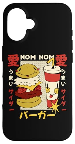 NOM NOM Kawaii Burger Japanisches Essen Anime Vintage Cartoon Hülle für iPhone 16 NOM NOM Kawaii Burger Japanisches Essen Anime Vintage Cartoon Hülle für iPhone 16 von Retro Kawaii Japanese Burger Anime Retro Comic