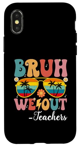 Bruh We Out Teachers, alles Gute zum letzten Schultag, Retro Hülle für iPhone X/XS von Retro Last Day Of School Gifts