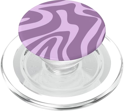 Fliederfarbener flüssiger Wirbel, abstraktes ästhetisches Muster PopSockets PopGrip für MagSafe von Retro Liquid Swirl Abstract Aesthetic Designs