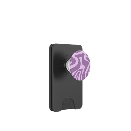 Fliederfarbener flüssiger Wirbel, abstraktes ästhetisches Muster PopSockets PopWallet für MagSafe von Retro Liquid Swirl Abstract Aesthetic Designs