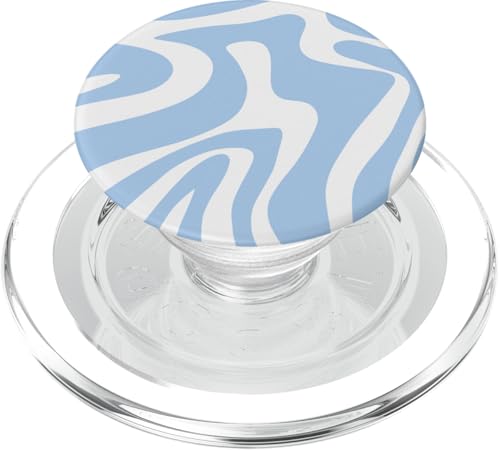 Hellblau und Weiß Liquid Swirl Abstraktes ästhetisches Muster PopSockets PopGrip für MagSafe Hellblau und Weiß Liquid Swirl Abstraktes ästhetisches Muster PopSockets PopGrip für MagSafe von Retro Liquid Swirl Abstract Aesthetic Designs