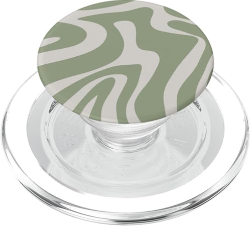 Hellgrünes, abstraktes ästhetisches Muster PopSockets PopGrip für MagSafe von Retro Liquid Swirl Abstract Aesthetic Designs