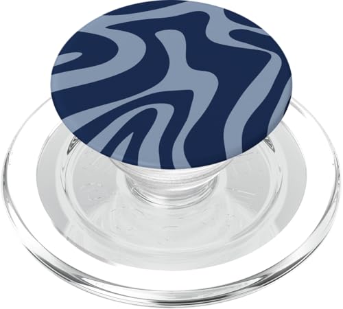Marineblau Liquid Swirl Abstraktes ästhetisches Muster PopSockets PopGrip für MagSafe Marineblau Liquid Swirl Abstraktes ästhetisches Muster PopSockets PopGrip für MagSafe von Retro Liquid Swirl Abstract Aesthetic Designs