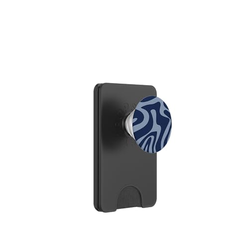 Marineblau Liquid Swirl Abstraktes ästhetisches Muster PopSockets PopWallet für MagSafe Marineblau Liquid Swirl Abstraktes ästhetisches Muster PopSockets PopWallet für MagSafe von Retro Liquid Swirl Abstract Aesthetic Designs