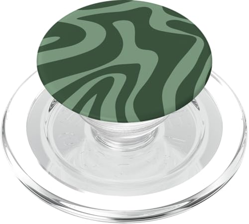 Sage Green Liquid Swirl Abstraktes ästhetisches Muster PopSockets PopGrip für MagSafe Sage Green Liquid Swirl Abstraktes ästhetisches Muster PopSockets PopGrip für MagSafe von Retro Liquid Swirl Abstract Aesthetic Designs
