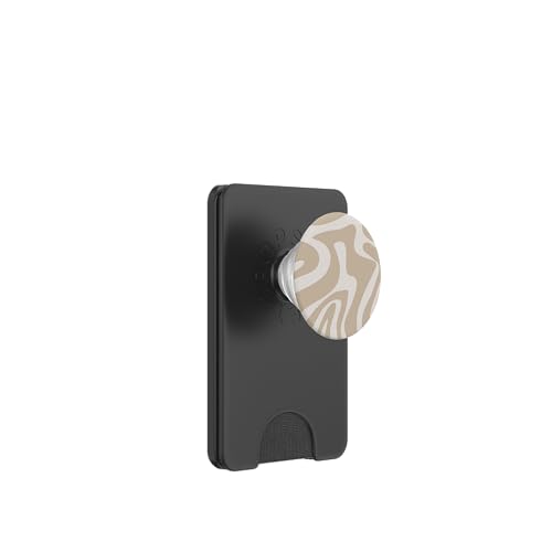 Vanille und Creme Liquid Swirl Abstraktes ästhetisches Muster PopSockets PopWallet für MagSafe von Retro Liquid Swirl Abstract Aesthetic Designs