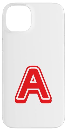 Buchstabe "A", Retro-Design, Rot Hülle für iPhone 14 Plus von Retro Outline Letter Tees
