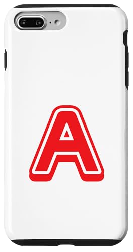 Buchstabe "A", Retro-Design, Rot Hülle für iPhone 7 Plus/8 Plus von Retro Outline Letter Tees
