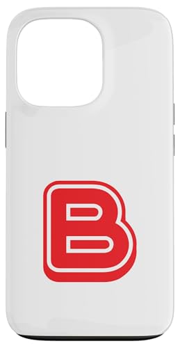 Buchstabe "B" im Retro-Stil, Rot – B – Umriss-Design – Alphabet Hülle für iPhone 13 Pro von Retro Outline Letter Tees