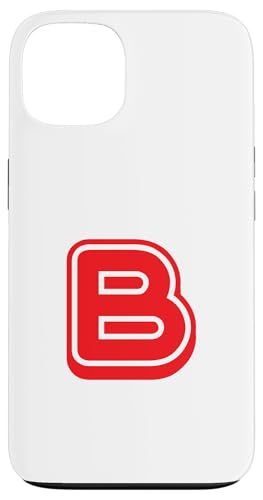 Buchstabe "B" im Retro-Stil, Rot – B – Umriss-Design – Alphabet Hülle für iPhone 13 von Retro Outline Letter Tees
