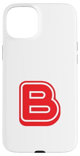 Buchstabe "B" im Retro-Stil, Rot – B – Umriss-Design – Alphabet Hülle für iPhone 15 Plus von Retro Outline Letter Tees