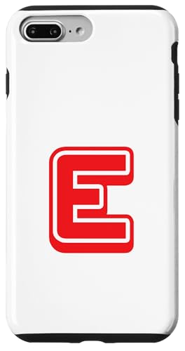 Buchstabe "E", Retro-Design, Rot Hülle für iPhone 7 Plus/8 Plus von Retro Outline Letter Tees