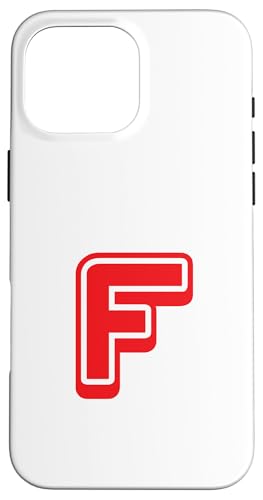 Buchstabe "F", Retro-Design, Rot Hülle für iPhone 16 Pro Max Buchstabe "F", Retro-Design, Rot Hülle für iPhone 16 Pro Max von Retro Outline Letter Tees