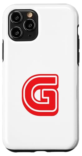 Buchstabe "G", Retro-Design, Rot Hülle für iPhone 11 Pro von Retro Outline Letter Tees