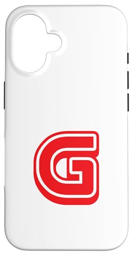 Buchstabe "G", Retro-Design, Rot Hülle für iPhone 16 Buchstabe "G", Retro-Design, Rot Hülle für iPhone 16 von Retro Outline Letter Tees
