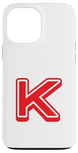 Buchstabe "K", Retro-Design, Rot Hülle für iPhone 13 Pro Max von Retro Outline Letter Tees