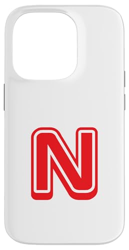 Buchstabe "N", Retro-Design, Rot Hülle für iPhone 14 Pro Buchstabe "N", Retro-Design, Rot Hülle für iPhone 14 Pro von Retro Outline Letter Tees