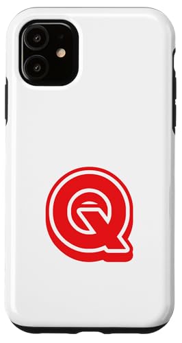 Buchstabe "Q", Retro-Design, Rot Hülle für iPhone 11 von Retro Outline Letter Tees