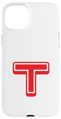Buchstabe "T" im Retro-Stil, Rot Hülle für iPhone 15 Plus Buchstabe "T" im Retro-Stil, Rot Hülle für iPhone 15 Plus von Retro Outline Letter Tees