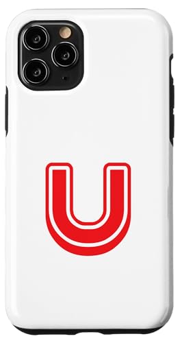 Buchstabe "U", Retro-Design, Rot Hülle für iPhone 11 Pro von Retro Outline Letter Tees