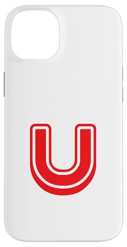 Buchstabe "U", Retro-Design, Rot Hülle für iPhone 14 Plus von Retro Outline Letter Tees