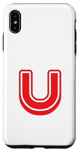 Buchstabe "U", Retro-Design, Rot Hülle für iPhone XS Max von Retro Outline Letter Tees