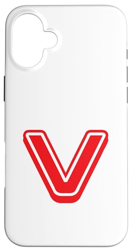 Buchstabe "V", Retro-Design, Rot Hülle für iPhone 16 Plus Buchstabe "V", Retro-Design, Rot Hülle für iPhone 16 Plus von Retro Outline Letter Tees
