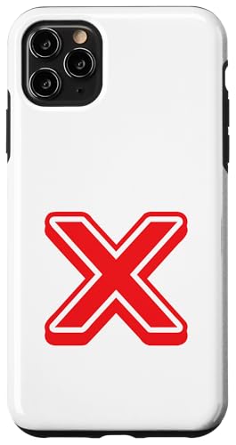 Buchstabe "X", Retro-Design, Rot Hülle für iPhone 11 Pro Max von Retro Outline Letter Tees