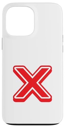 Buchstabe "X", Retro-Design, Rot Hülle für iPhone 13 Pro Max von Retro Outline Letter Tees