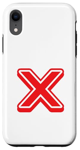 Buchstabe "X", Retro-Design, Rot Hülle für iPhone XR Buchstabe "X", Retro-Design, Rot Hülle für iPhone XR von Retro Outline Letter Tees