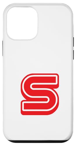 Retro Buchstabe rot – S – Umriss-Design – Alphabet Hülle für iPhone 12 mini von Retro Outline Letter Tees