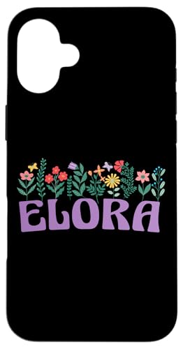 Wildblume Floral Elora Vorname Muttertag Frauen Hülle für iPhone 16 Plus Wildblume Floral Elora Vorname Muttertag Frauen Hülle für iPhone 16 Plus von Retro Personalized Girl Name Tees