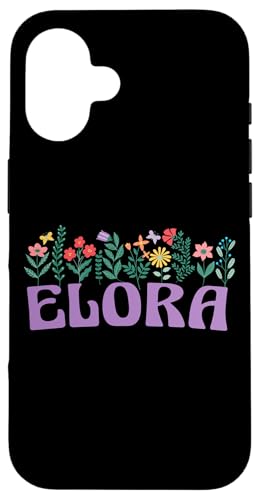 Wildblume Floral Elora Vorname Muttertag Frauen Hülle für iPhone 16 Wildblume Floral Elora Vorname Muttertag Frauen Hülle für iPhone 16 von Retro Personalized Girl Name Tees