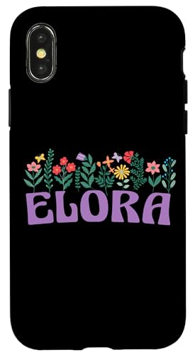 Wildblume Floral Elora Vorname Muttertag Frauen Hülle für iPhone X/XS Wildblume Floral Elora Vorname Muttertag Frauen Hülle für iPhone X/XS von Retro Personalized Girl Name Tees
